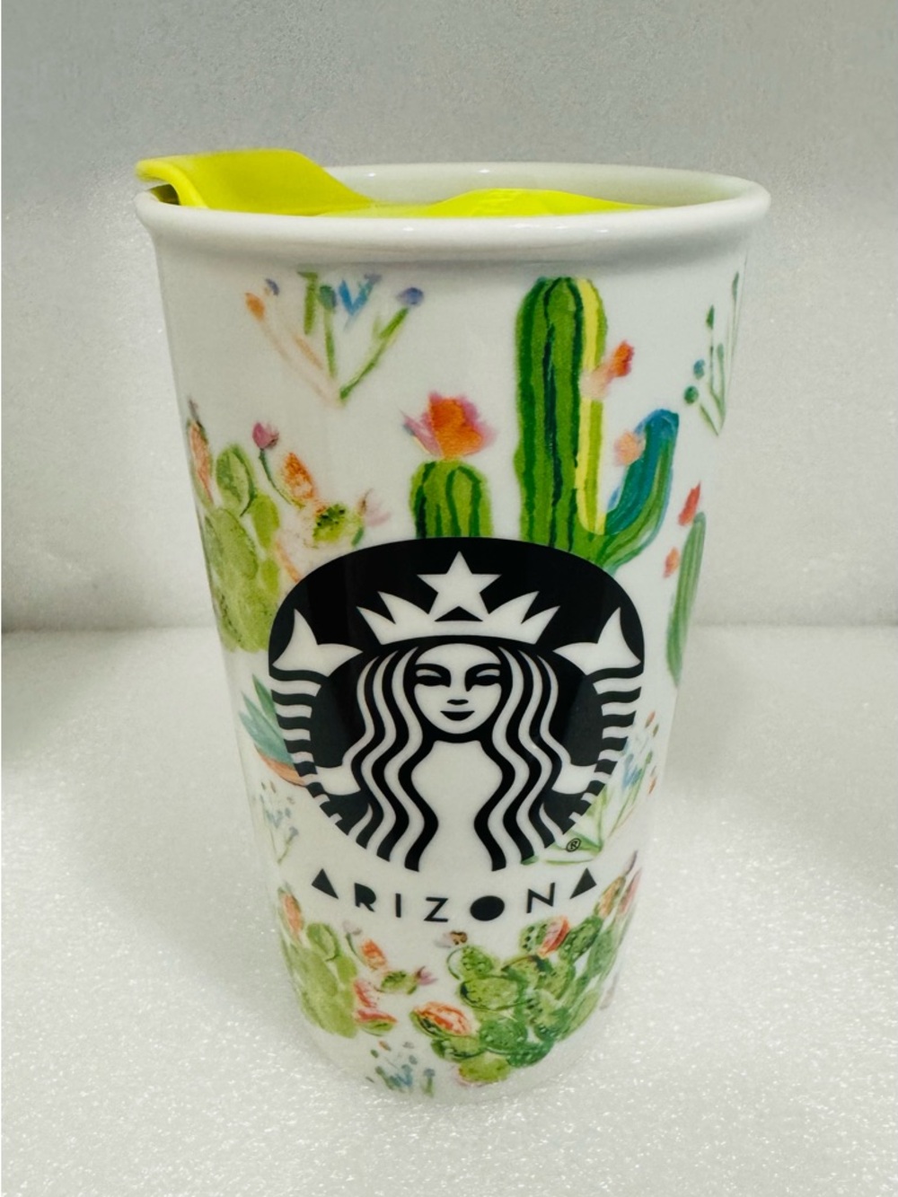 Arizona Starbucks coffee mug with lid, cactus and flowers Starbucks cup - Picture 5 of 6